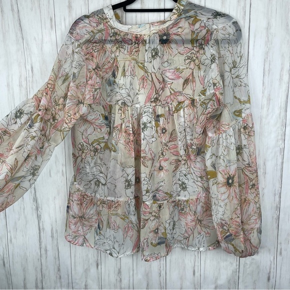 Lucky Brand bohemian floral flowy top Medium - Picture 4 of 4